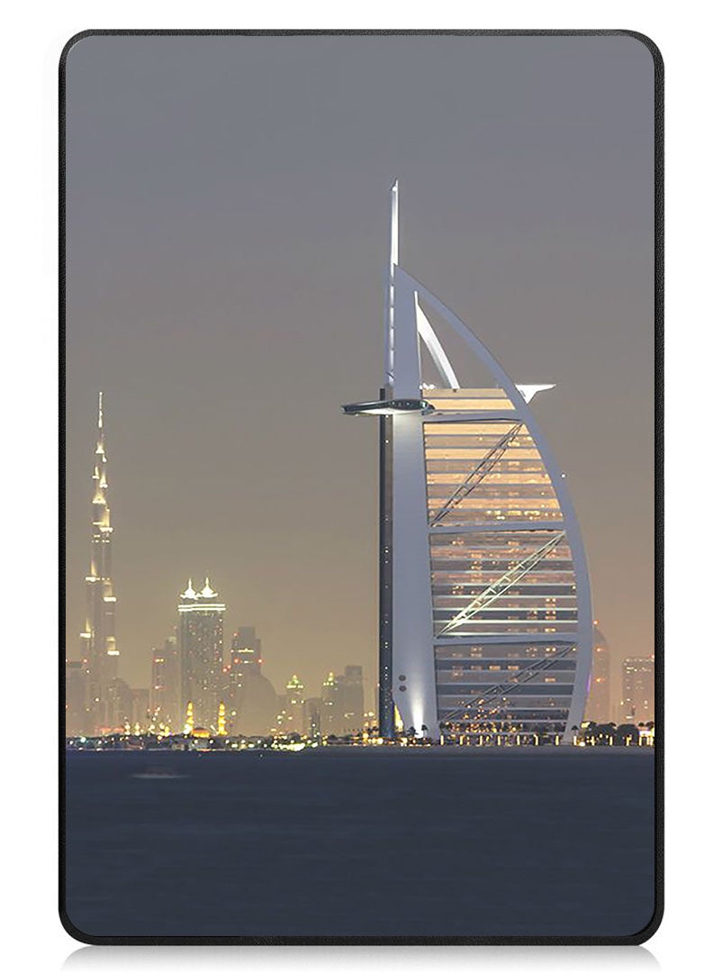 Theodor Protective Flip Case For Lenovo Tab M8 (4th Gen) - 2023 With Trifold Stand Auto Wake Sleep Shockproof Cover Burl Al Arab 1 - Image 1