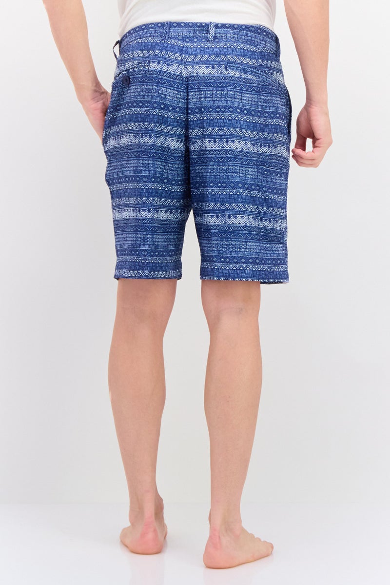 Vintage 1946 Men Allover Print Board Shorts, Navy  - Image 3