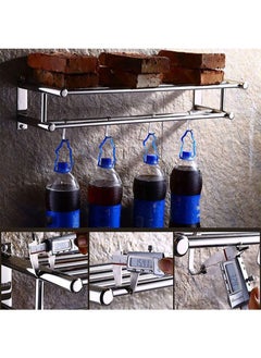 AGD Stainless Steel Wall-Mounted Towel Rack Silver  - Image 4