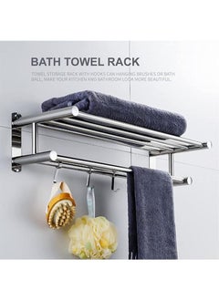 AGD Stainless Steel Wall-Mounted Towel Rack Silver  - Image 5