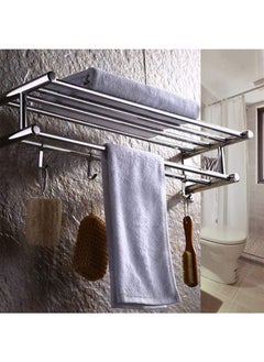 AGD Stainless Steel Wall-Mounted Towel Rack Silver  - Image 3