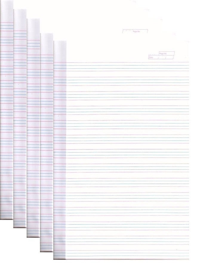 FIRST CLICK® English Exam Paper Answer Sheets | Exam Practice Sheet | 60 Sheets Without Fold / 120 Sheets With Fold (240 Pages) | Both Side Ruled | Ideal for Students & School Exams - Image 2