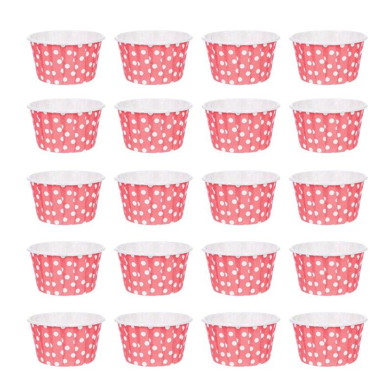 Pink Polka Dot Cupcake Paper Cups 100pcs Non Stick Greaseproof Baking Liners - Image 2