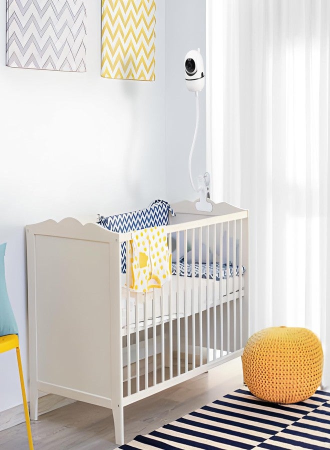 Annkoifu Flexible Baby Monitor Mount for HelloBaby HB65/HB40/HB6550/HB66/HB6339/HB6081/HB6550 Pro, ANMEATE SM935E, Baby Camera Holder Without Drilling, Attach Wherever You Want - Image 3