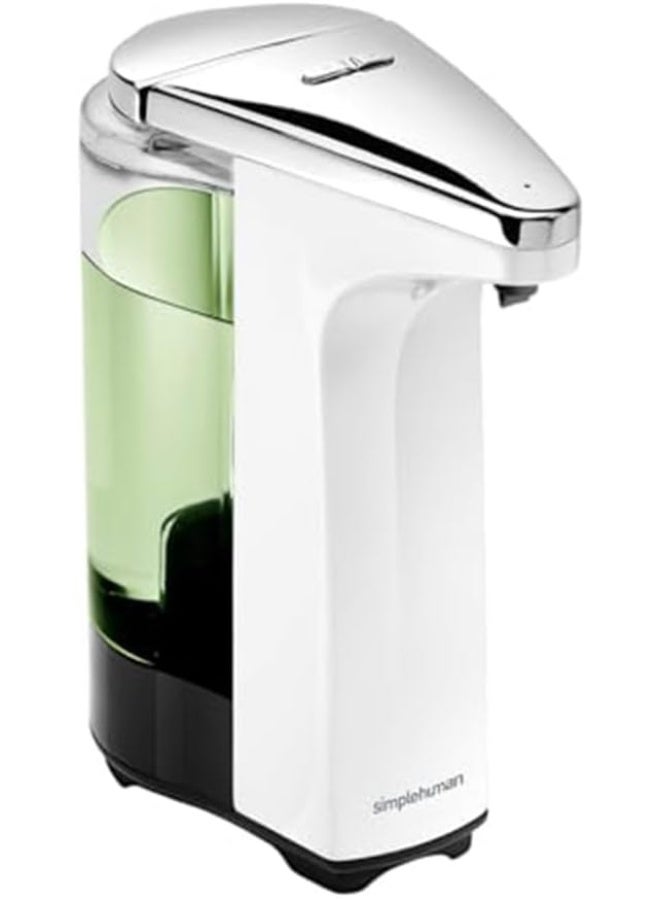 simplehuman simplehuman ST1018 237ml Automatic Hand Motion Liquid Soap Dispenser, Volume Control, White Plastic  - Image 1