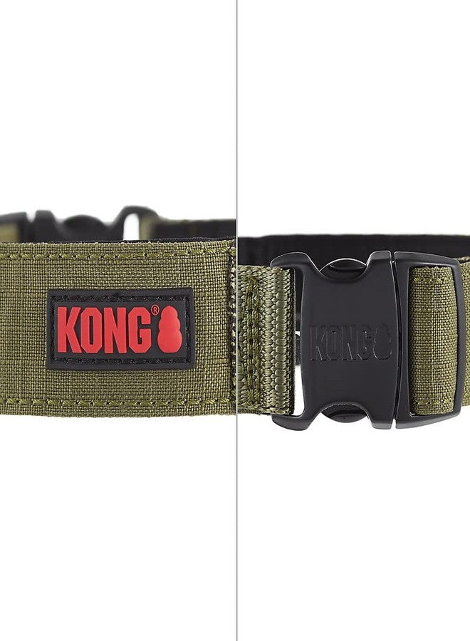 KONG Ultra Durable Padded Comfort Handle Dog Collar (XL, Green) - Image 3
