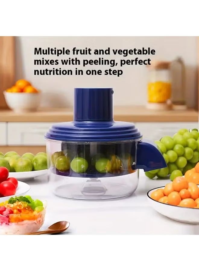 أثير مقشرة خضروات الفواكه الكهربائية الأوتوماتيكية باللون الأزرق مع نظام طرد - Image 3