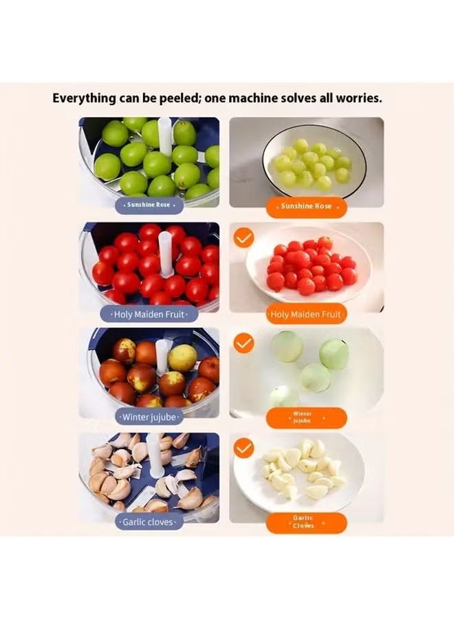 أثير مقشرة خضروات الفواكه الكهربائية الأوتوماتيكية باللون الأزرق مع نظام طرد - Image 5