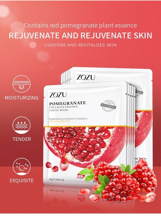 Zozu Collagen Mask With Pomegranate Extract 30g To Fight Dryness And Get Soft Beautiful Skin  - Image 2
