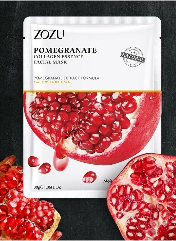 Zozu Collagen Mask With Pomegranate Extract 30g To Fight Dryness And Get Soft Beautiful Skin  - Image 1
