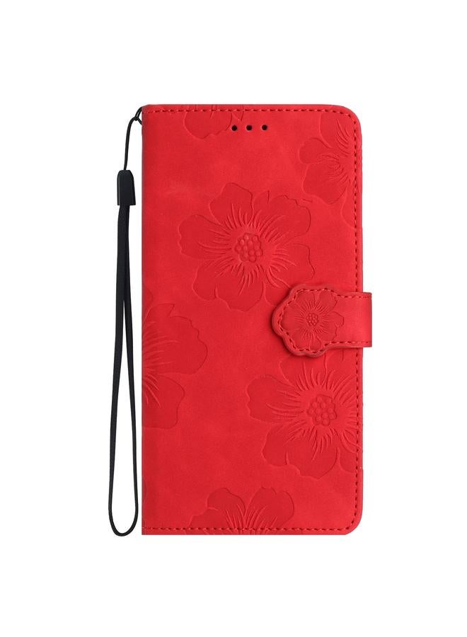 S-TOP Case For OPPO Reno8 5G Flower Embossing Pattern Leather Phone Case - Image 2