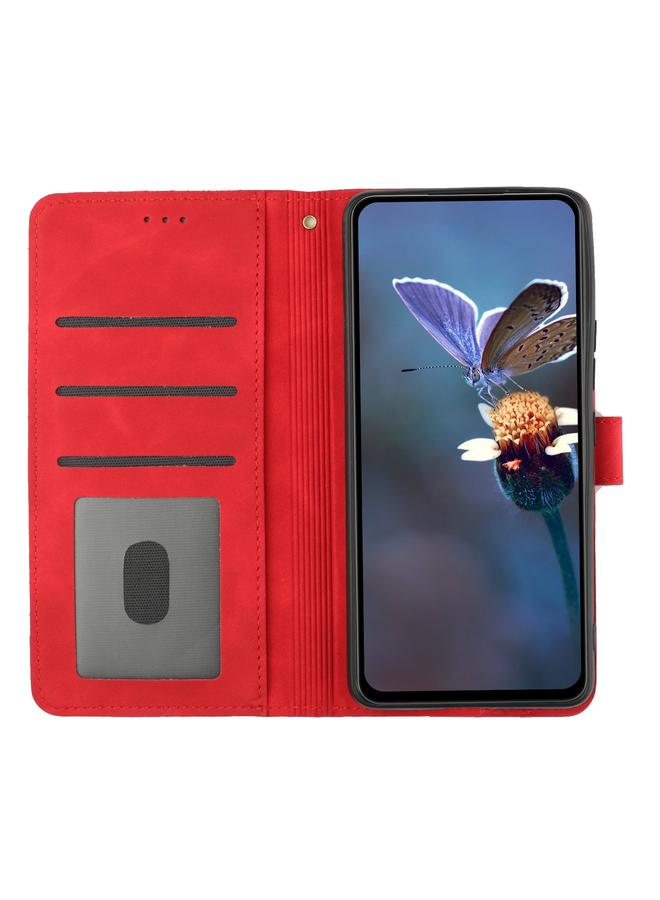 S-TOP Case For OPPO Reno8 5G Flower Embossing Pattern Leather Phone Case - Image 4