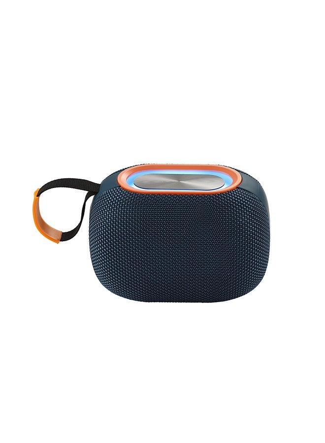 LAWAZIM Waterproof Bluetooth Speaker-5W - Blue Color - Portable Wireless Speaker with Dual-Sided Sound, TF/USB/FM/AUX Playback, and USB Charging - Ideal for Travel, Outdoor Use, and Home Entertainment - Image 4
