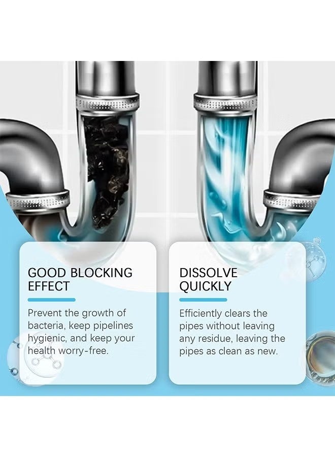 Jakehoe Pipe Dredging Agent, Sewer Deodoriser Pipe Unblocker, Drain Clog Remover And Cleaner, Toilet, Kitchen, Bathroom Drain Cleaning Agent, Quick Unclogging Sewer Cleaner, Convenient To Use, Quick To Unclog 150G - Image 4