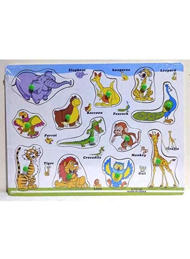 فنبلاست لوحة تعليمية خشبية ملونة من فن بلاست للأطفال مزودة بمقابض، صينية لوح خشبي تعليمي، مقاس 30 × 22 سم، متوفرة بـ 8 أشكال مختلفة (حيوان لطيف) - Image 4
