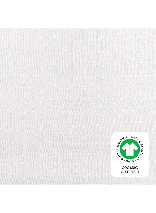 Babyletto 100% Organic Cotton All-Stages Midi Crib Sheet, GOTS-Certified, Fitted 360°, Ultra-Soft and Breathable Muslin - Plain White - Image 5
