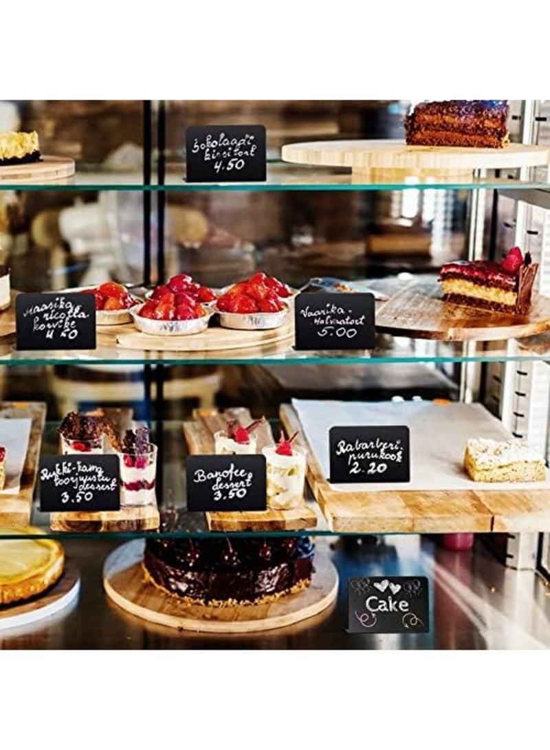 Mini Chalkboard Signs, 15 Pack Small Rectangle Chalkboard Signs with Stand, Reserved Signs for Tables, Display Blackboards Message Board for Food, Pricetags, Weddings, Parties, Bakery, 4 X 3 Inch - Image 4