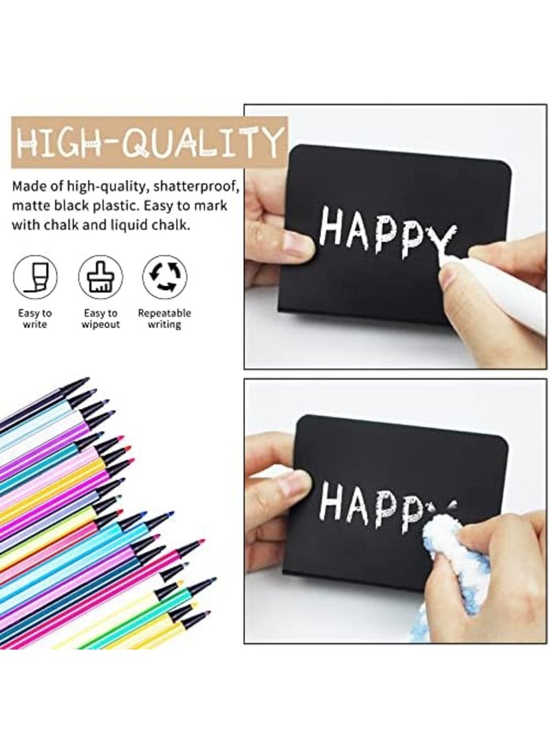 Mini Chalkboard Signs, 15 Pack Small Rectangle Chalkboard Signs with Stand, Reserved Signs for Tables, Display Blackboards Message Board for Food, Pricetags, Weddings, Parties, Bakery, 4 X 3 Inch - Image 5