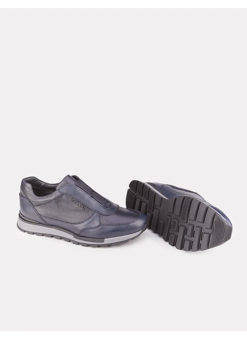 كاباني Leather Navy Blue Men's Sports Shoes