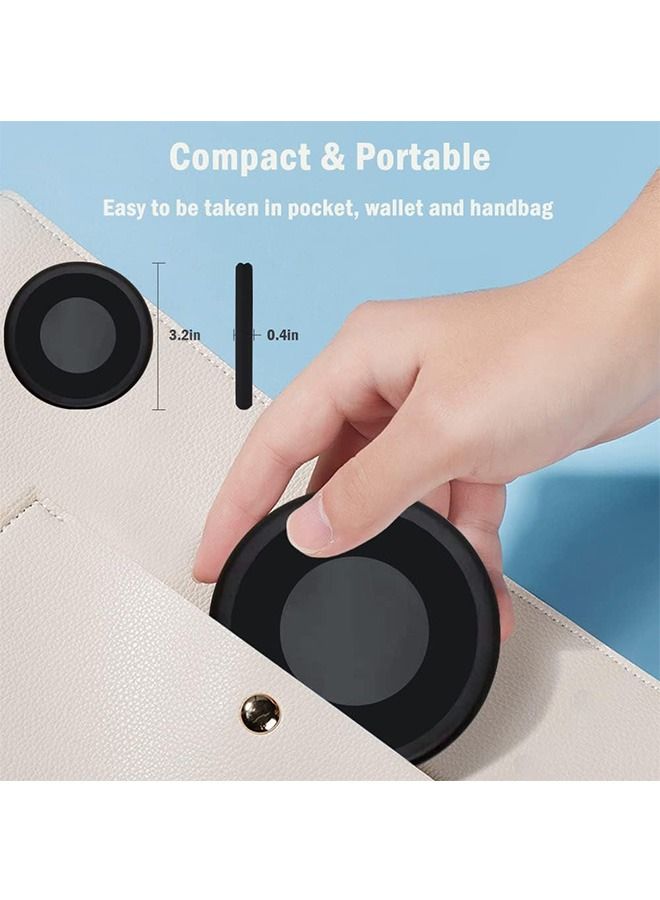 USB Cable Conversion Storage Box, 60W Fast Charging Cable Case Aluminum Alloy Convertor Contains Card Slot, Multifunctional Data Transfer storage Box with Phone Holder (Black)  - Image 2