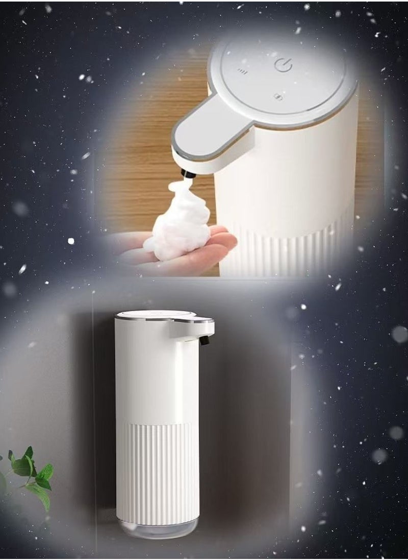 Generic Automatic Foaming Soap Dispenser, Power & Gear Display, 360ml Touchless Rechargeable Hand Soap Dispenser, 4-Level Adjustable Foam Volume, Wall Mounted Soap Dispenser for Bathroom/Kitchen/Office/Hotel White  - Image 1