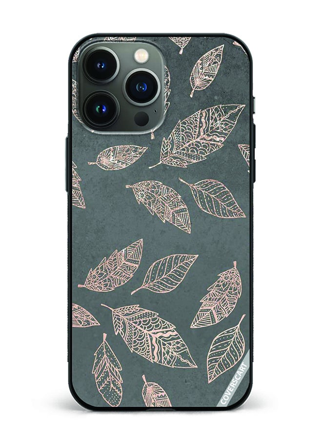 COVERSCART Protective Case Cover For Apple iPhone 13 Pro Leaves Design Multicolour