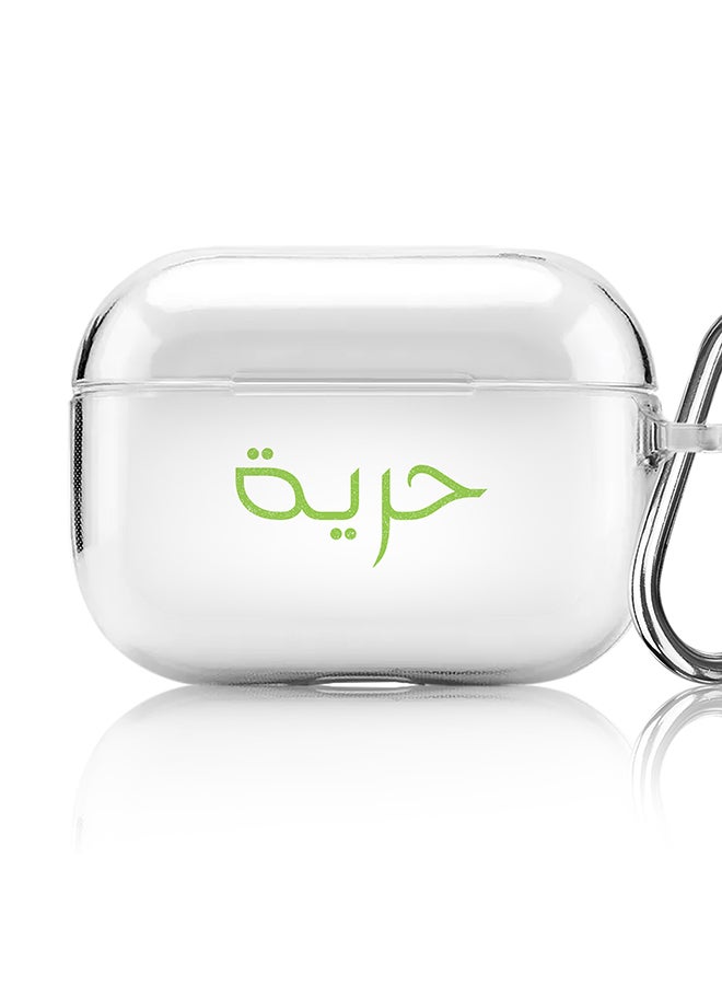 Stylizedd Classic Clear printed Case for Apple AirPods Pro 2nd Generation Thin Transparent Cover [Designed for Apple AirPods Pro 2nd Generation] - Freedom - Image 1