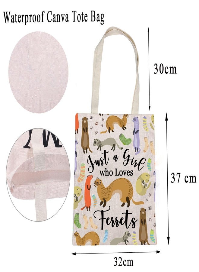 MBMSO Ferret Gifts for Women Ferret Tote Bag for Ferret Lovers Gifts Ferret Mom Gifts Ferret Shopping Bag Ferret Owner Gifts (Canvas, Ferret TB) - Image 3