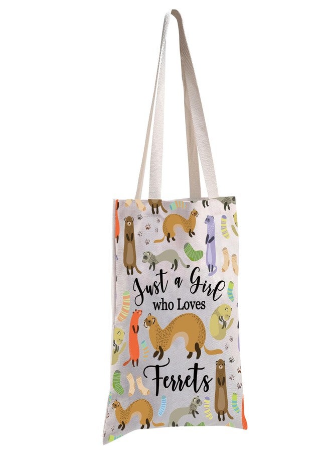 MBMSO Ferret Gifts for Women Ferret Tote Bag for Ferret Lovers Gifts Ferret Mom Gifts Ferret Shopping Bag Ferret Owner Gifts (Canvas, Ferret TB) - Image 4