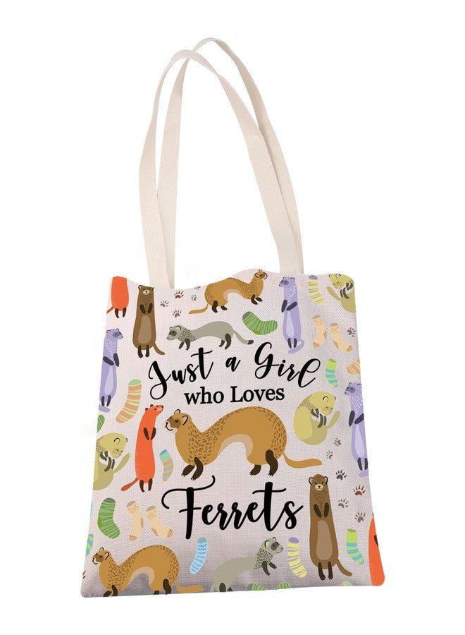 MBMSO Ferret Gifts for Women Ferret Tote Bag for Ferret Lovers Gifts Ferret Mom Gifts Ferret Shopping Bag Ferret Owner Gifts (Canvas, Ferret TB) - Image 5