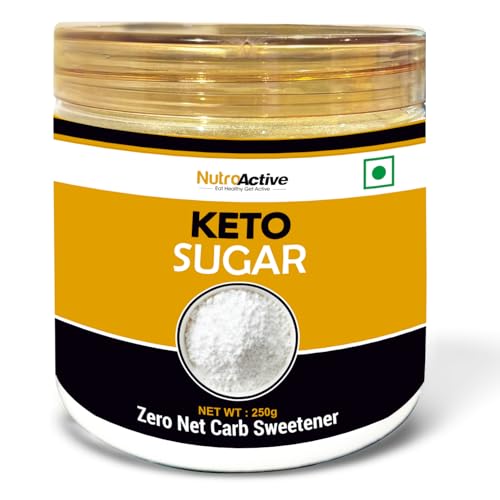NutroActive Keto Sugar Zero Carb Sweetener 100% Sugar Free- 250gm - Image 1