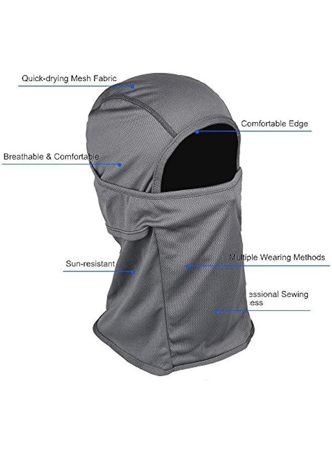 Generic Balaclava Face Mask Windproof Ski Mask Motorcycle Cycling Bike,Neck Warmer Tactical Balaclava Hood Polyester Fleece for Women Men Youth Kids, 2 Pack (Orange)  - Image 2
