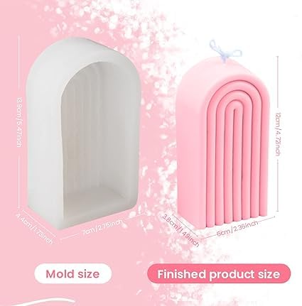 MoldBerry قالب صنع الشموع من مولدبيري سيليكون، قالب شمعة قوس قزح سيليكون، قالب سيليكون على شكل حرف U مخطط، قوالب راتنج لصينية الصابون، شمعة مصنوعة يدويًا، بار لوشن، حزمة ديكور منزلي -2 - Image 3