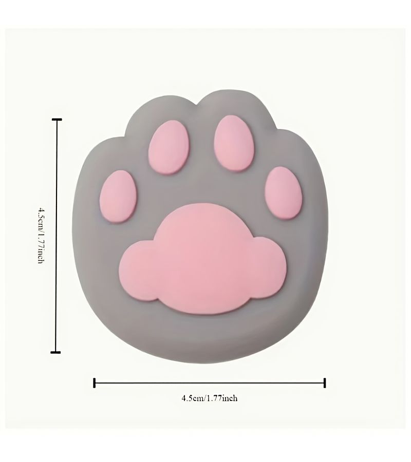 سدادات باب على شكل مخالب قطط لطيفة، أبيض وأسود، 3 قطع، سيليكون، ديكور منزلي - Image 2