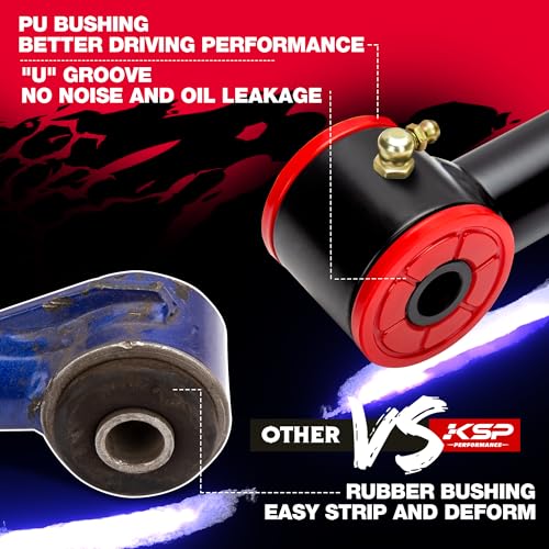 KSP PERFORMANCE KSP 2-4" K1500 Upper Control Arms, Adjustable Front Control Arm Compatible With Chevy GMC K1500 1988-1999, Aftermarket Steel UCA With Greasable Ball Joint fit Blazer Tahoe Yukon Year Before 1999 - Image 4