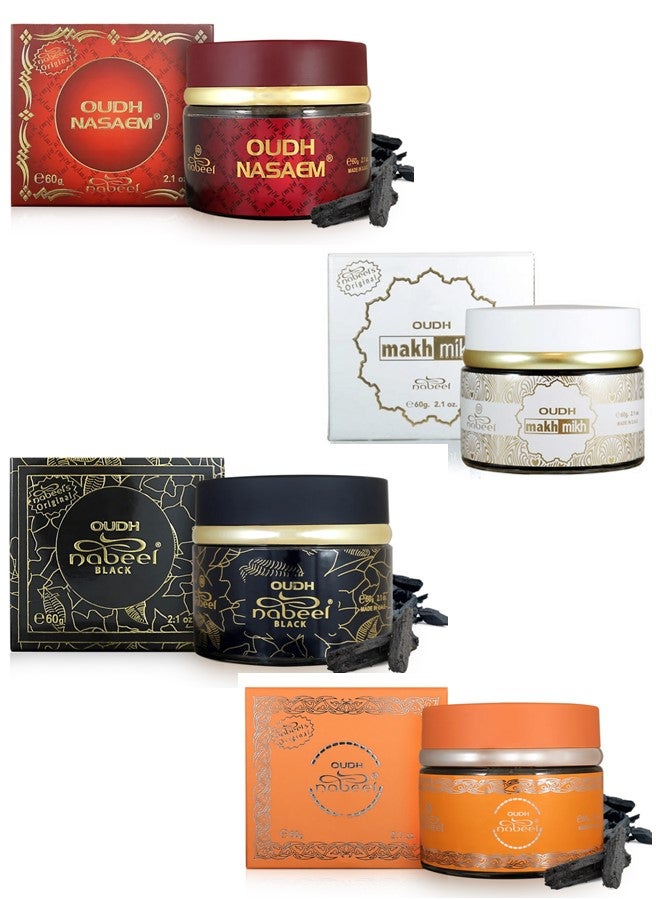 نبيل مجموعة من 4 بخور عود من مجموعة نبيل ألتيميت إنسينس نسائم بلاك تاتش مي مخ مخ 60 جرام - Image 1