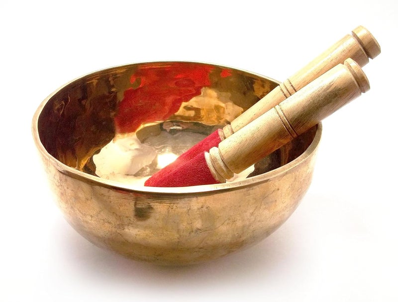 Uv Creation Handmade Tibetan Buddhist Singing Bowl 7 inches Meditation Bowl with Stick and Cushion - Image 4