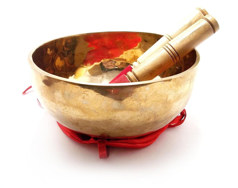 Uv Creation Handmade Tibetan Buddhist Singing Bowl 7 inches Meditation Bowl with Stick and Cushion - Image 2