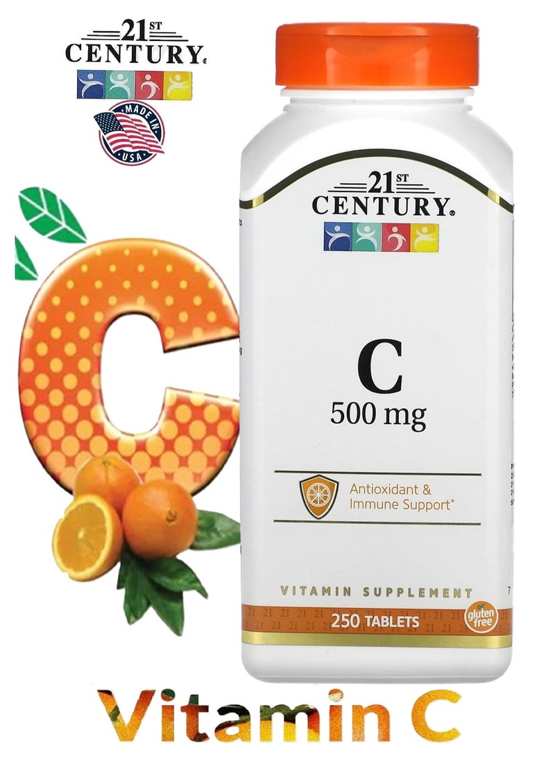 فيتامين C المضاد للأكسدة والداعم للمناعة 500 مجم 250 قرصًا ( أمريكي ) - Image 1