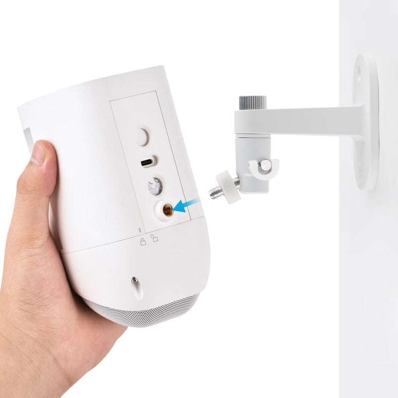 ALERTCAM 2Pack Security Wall Mount for Ring Spotlight Cam Plus/Pro (Battery), 360° Adjustable Indoor/Outdoor Mounting Bracket for Ring Surveillance Camera System - White - Image 4
