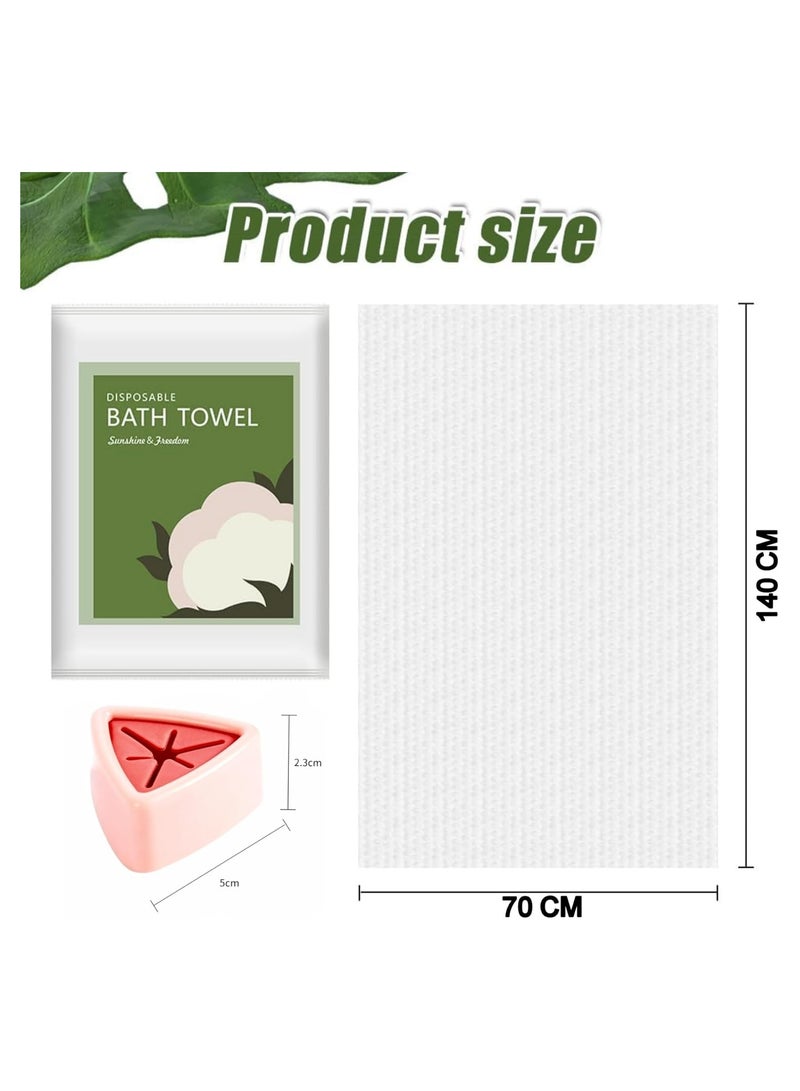 آركشاين مناشف استحمام للاستخدام مرة واحدة من ArcShine® - عبوة من 8 مناشف مع علاقات تعليق | متعددة الأحجام والعبوات - ناعمة، ماصة ومعبأة بشكل فردي للاستحمام أثناء السفر، السبا، النادي الرياضي، الفنادق، التخييم والرياضات (70 × 140 سم) - Image 2