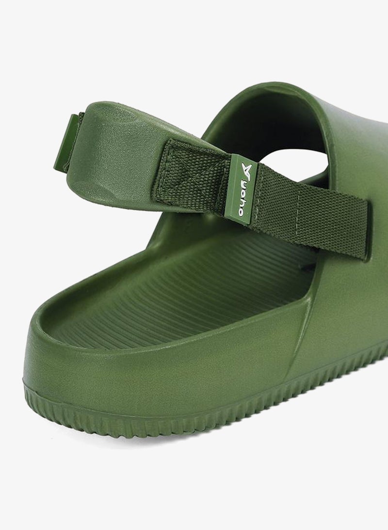 YOHO Men Olive Glide Clogs with Adjustable Strap - Image 5