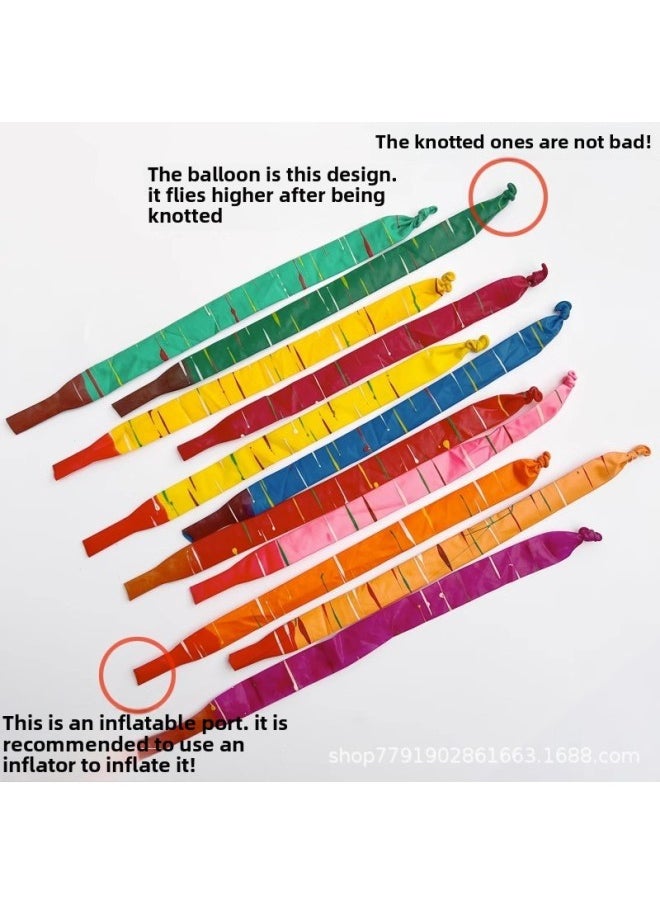 Thickened Non-toxic Rocket Strip Balloon Soaring Into The Sky Will Ring Will Fly The Square Children Baby Fart Balloon Wholesale-Color:Thickened Rocket Balloon 50 (random Color)  - Image 5