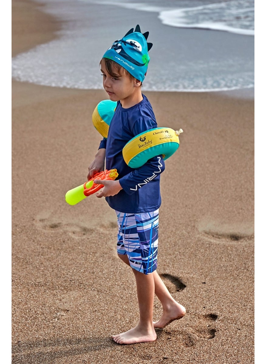 Marina Navy Blue Patterned Boy Shorts B2430  - Image 1