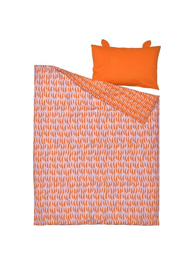 erorex Duvet cover and pillowcase, orange/tiger, 150x200/50x80 cm - Image 3