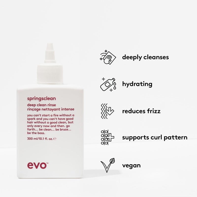 EVO Springsclean Shampoo - Deep Cleansing & Gentle Moisturizing - For Natural Shiny Soft Curly & Wavy Hair - 300ml / 10.1fl.oz - Image 3
