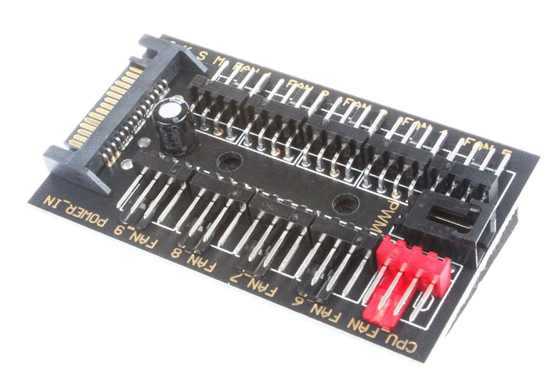 NOYITO 10-Channel PC Fan PWM HUB SATA Port Power Supply Maximum Support 10-Channel PWM Fan Temperature Control Suitable for Motherboard 3Pin 4Pin Fan - Image 5