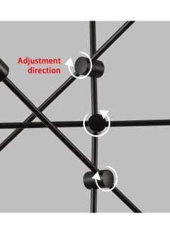 Haikomin Modern Sputnik Chandelier 6-Light Black Ceiling Lighting Mid-Century Pendant Light Fixture for Kitchen Island Dining Room Living Room Bedroom  - Image 3