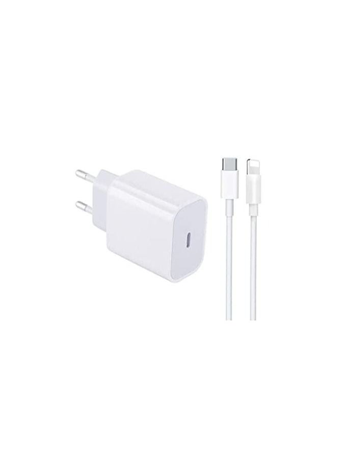 20W USB-C Power Adapter With Lightning To USB-C Cable