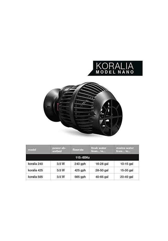 Hydor Koralia Nano 240 GPH Aquarium Circulation and Wave Pump - Image 3